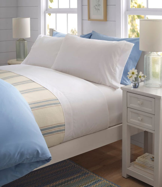 280-Thread-Count Pima Cotton Percale Pillowcases, Set of Two - US 2502