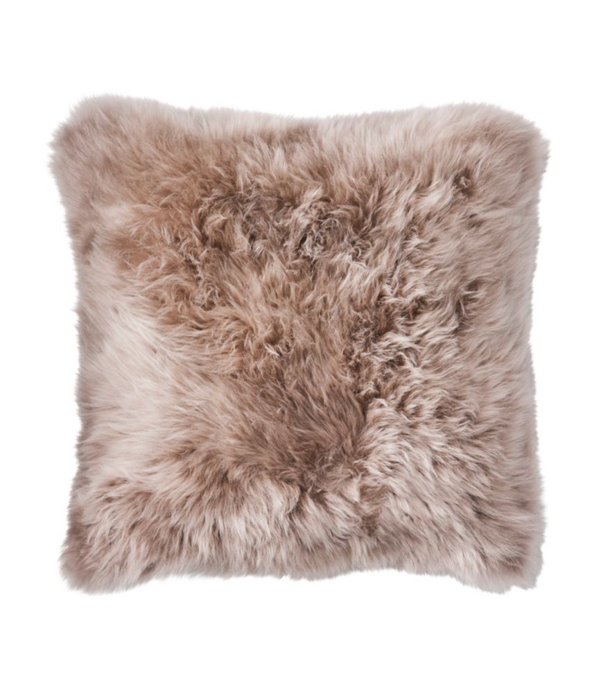 Sheepskin Throw Pillow, 14" x 14" - US 6233