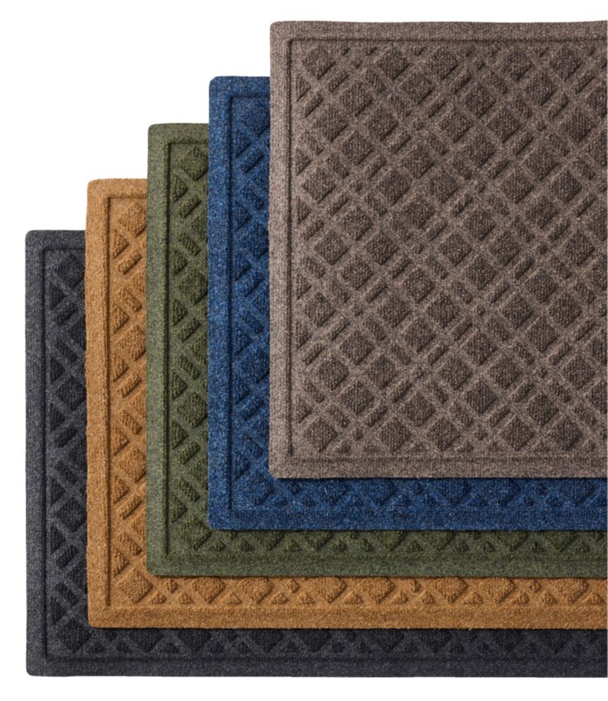 Heavyweight Recycled Waterhog Doormat, Plaid - US 6344