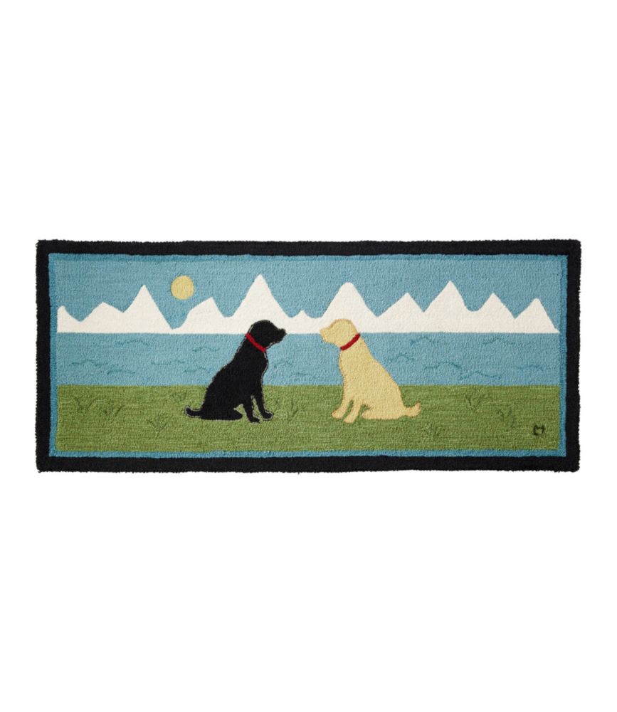 Wool Hooked Novelty Runner, Lakeside Labs - US 2276
