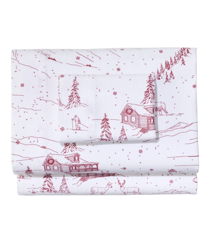 Holiday Toile Flannel Sheet Collection - US 5083