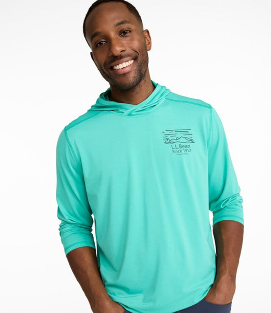 Men's Bold Coast Lifestyle Tee, Long-Sleeve Hooded Graphic - US 8768