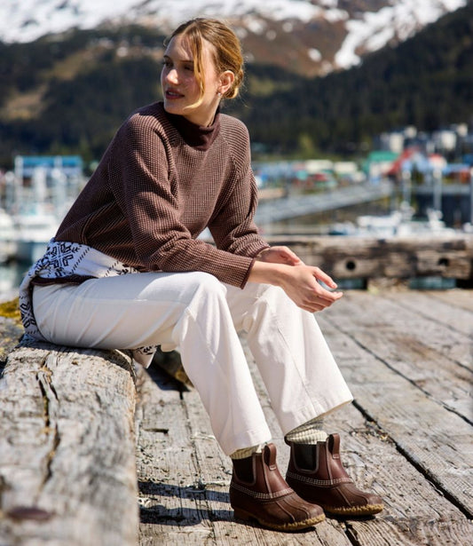 Women's The Original Double L® Sweater, Rollneck Bird's-Eye - US 9949