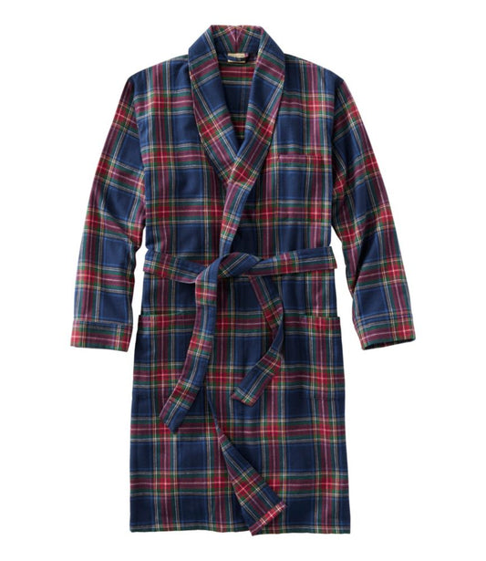 Men's Scotch Plaid Flannel Robe - US 2686