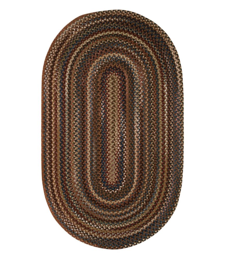 L.L.Bean Braided Wool Rug, Oval - US 6195