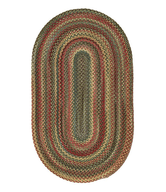 L.L.Bean Braided Wool Rug, Oval - US 5540