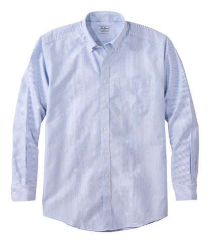Men's Wrinkle-Free Classic Oxford Cloth Shirt, Traditional Fit University Stripe - US 1760