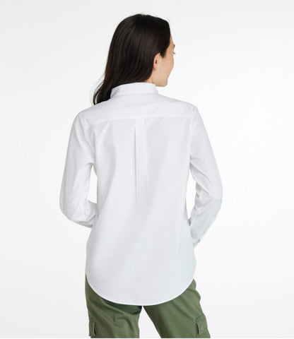 Women's Wrinkle-Free Pinpoint Oxford Shirt, Long-Sleeve Relaxed Fit - US 0927