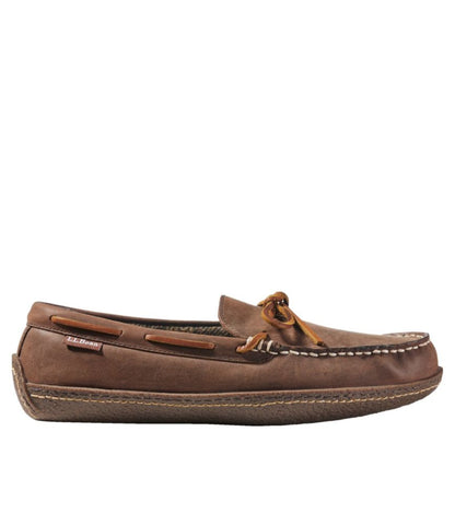 Men's Handsewn Slippers, Flannel-Lined - US 4144