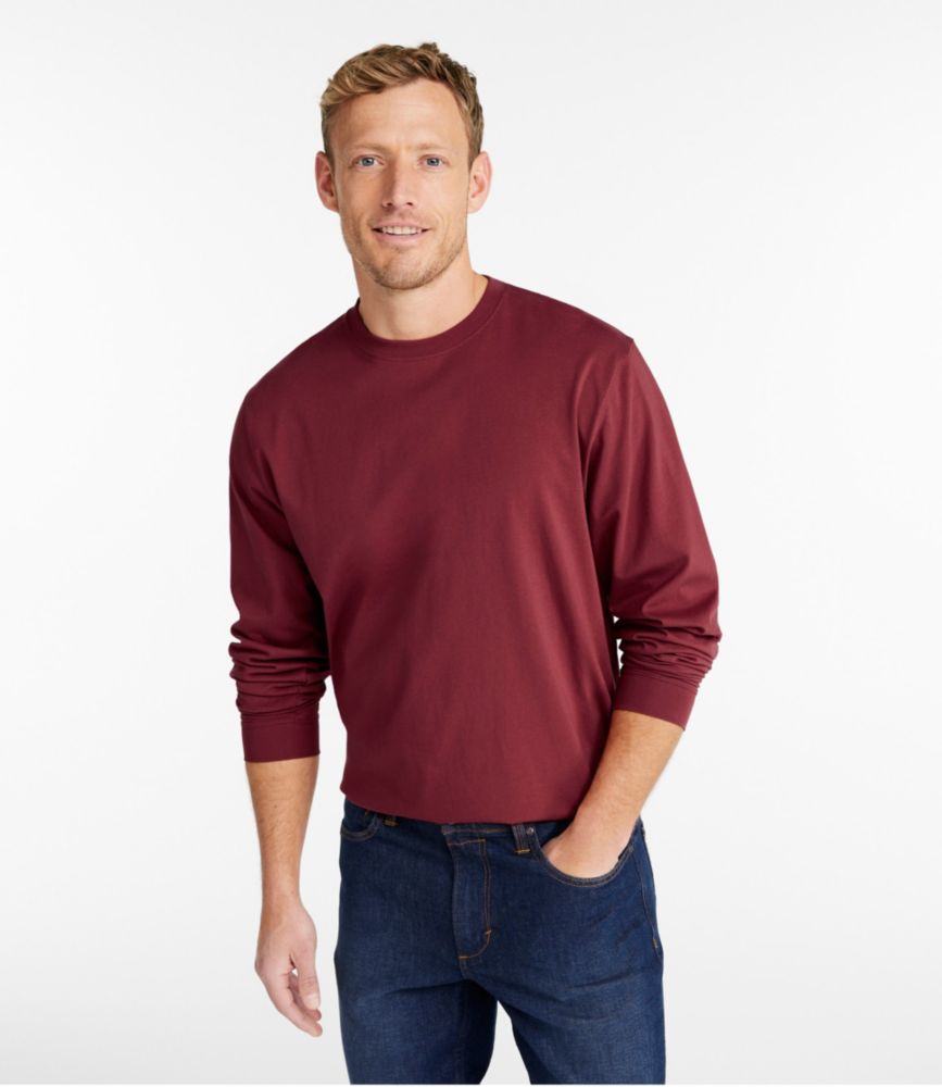 Men's Carefree Unshrinkable Tee, Traditional Fit, Long-Sleeve - US 6152