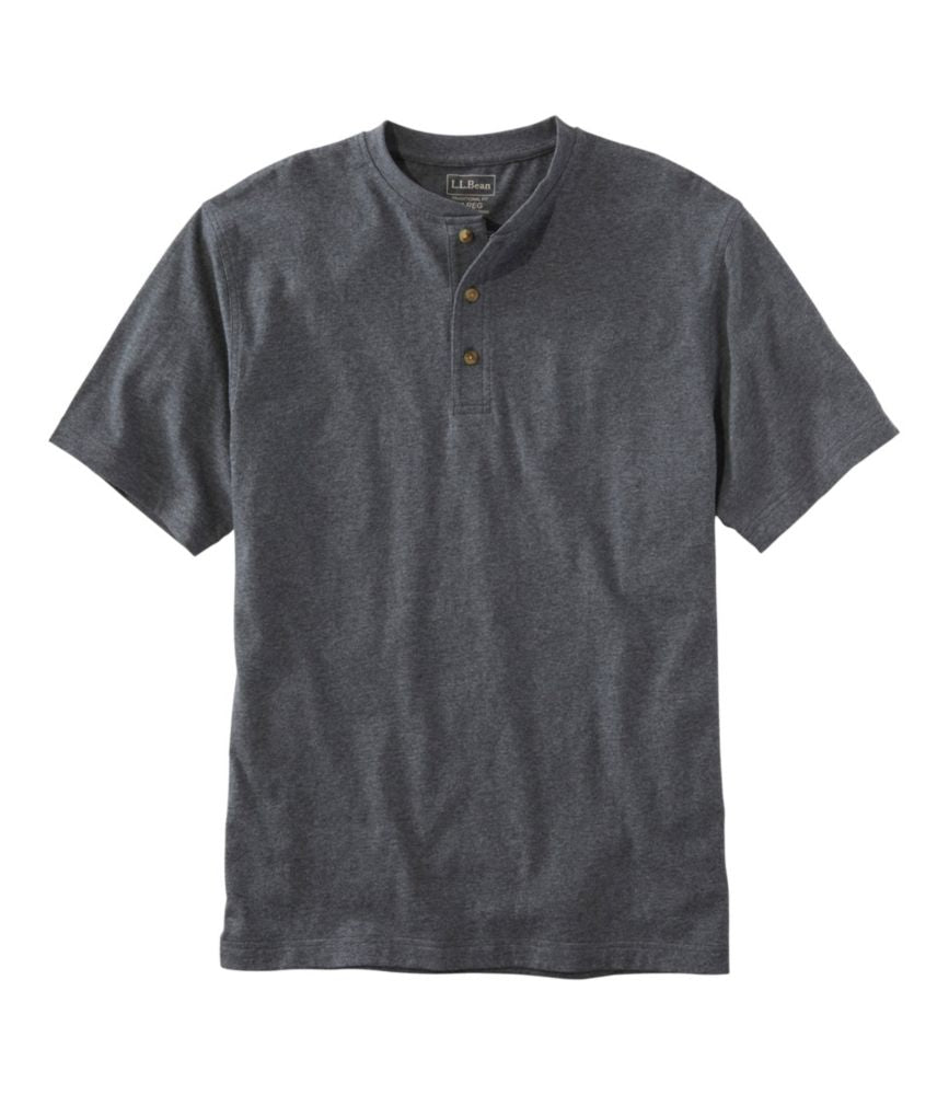 Men's Carefree Unshrinkable Tee, Traditional Fit, Henley - US 0294