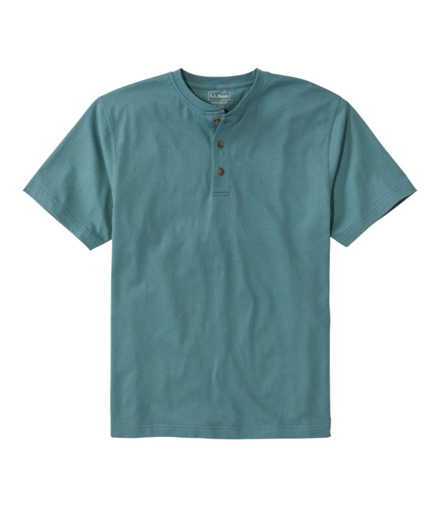 Men's Carefree Unshrinkable Tee, Traditional Fit, Henley - US 4752