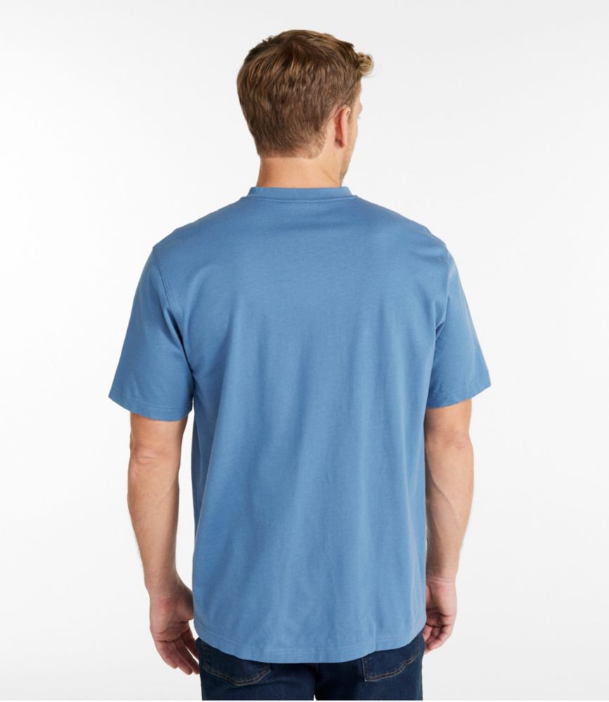 Men's Carefree Unshrinkable Tee, Traditional Fit, Henley - US 7628