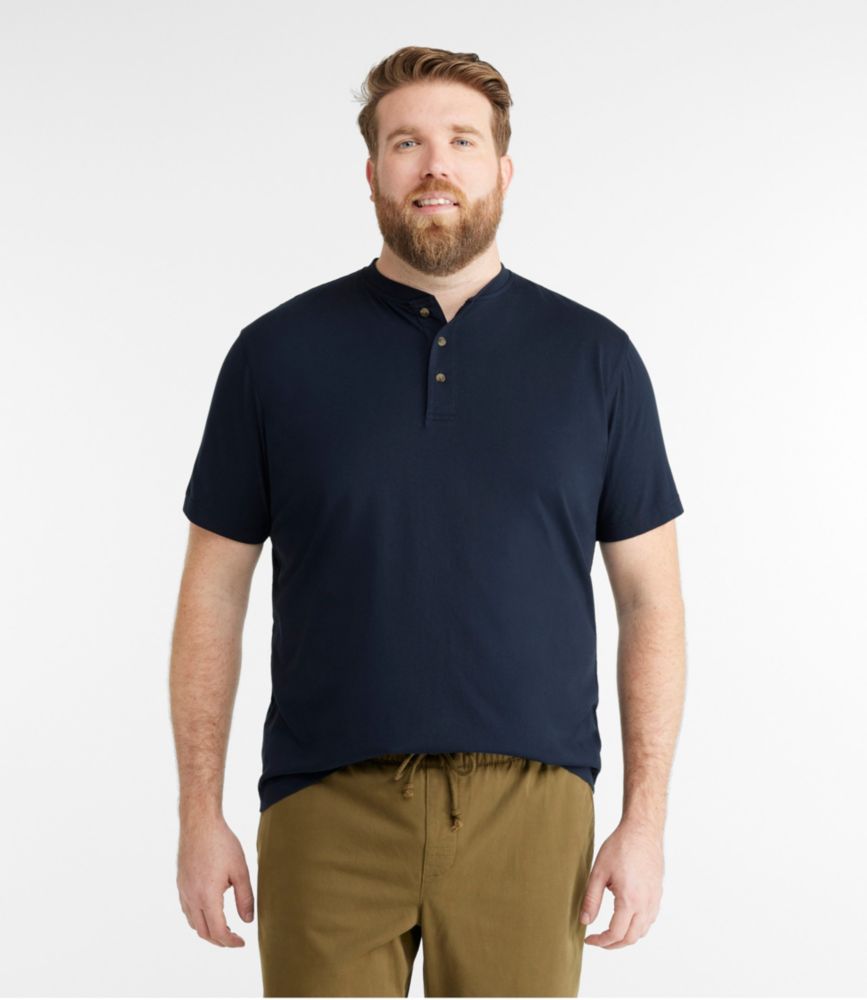 Men's Carefree Unshrinkable Tee, Traditional Fit, Henley - US 6691