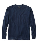 Men's Carefree Unshrinkable Tee with Pocket, Traditional Fit, Long-Sleeve - US 9011