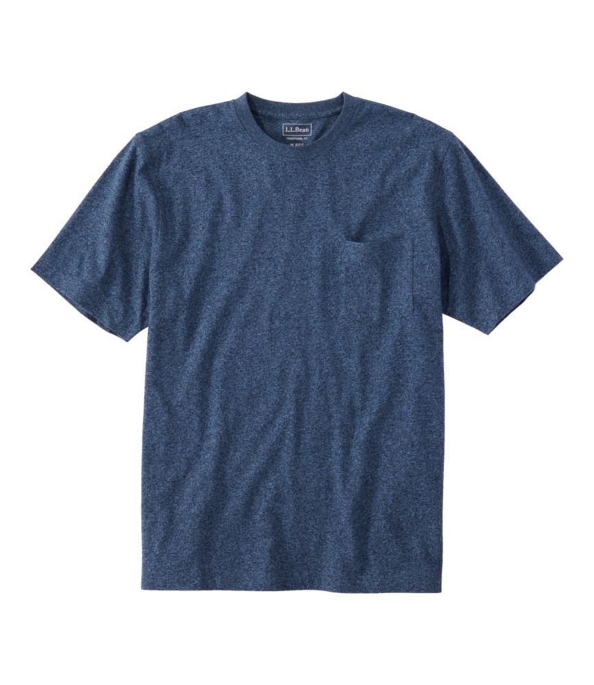 Men's Carefree Unshrinkable Tee with Pocket, Traditional Fit - US 5072