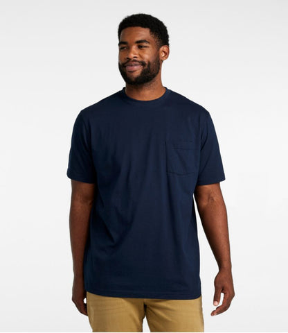 Men's Carefree Unshrinkable Tee with Pocket, Traditional Fit - US 8177
