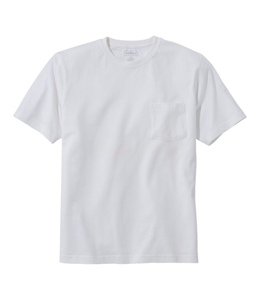 Men's Carefree Unshrinkable Tee with Pocket, Traditional Fit - US 9781