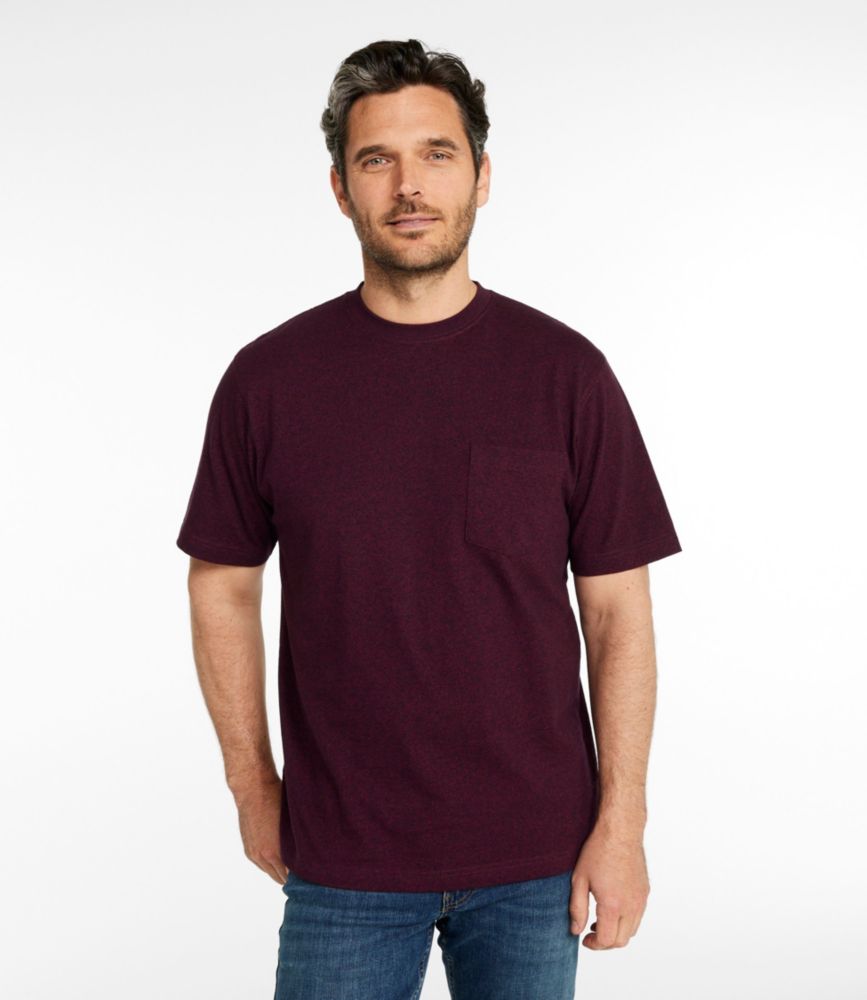 Men's Carefree Unshrinkable Tee with Pocket, Traditional Fit - US 0742