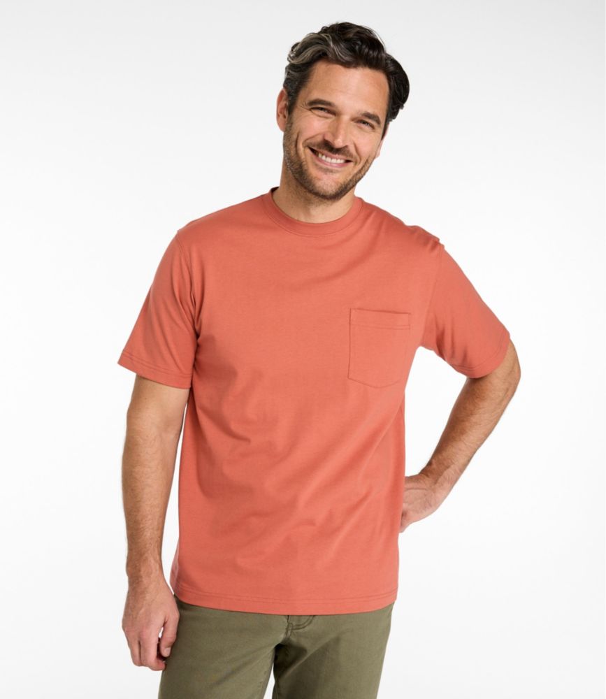 Men's Carefree Unshrinkable Tee with Pocket, Traditional Fit - US 4770
