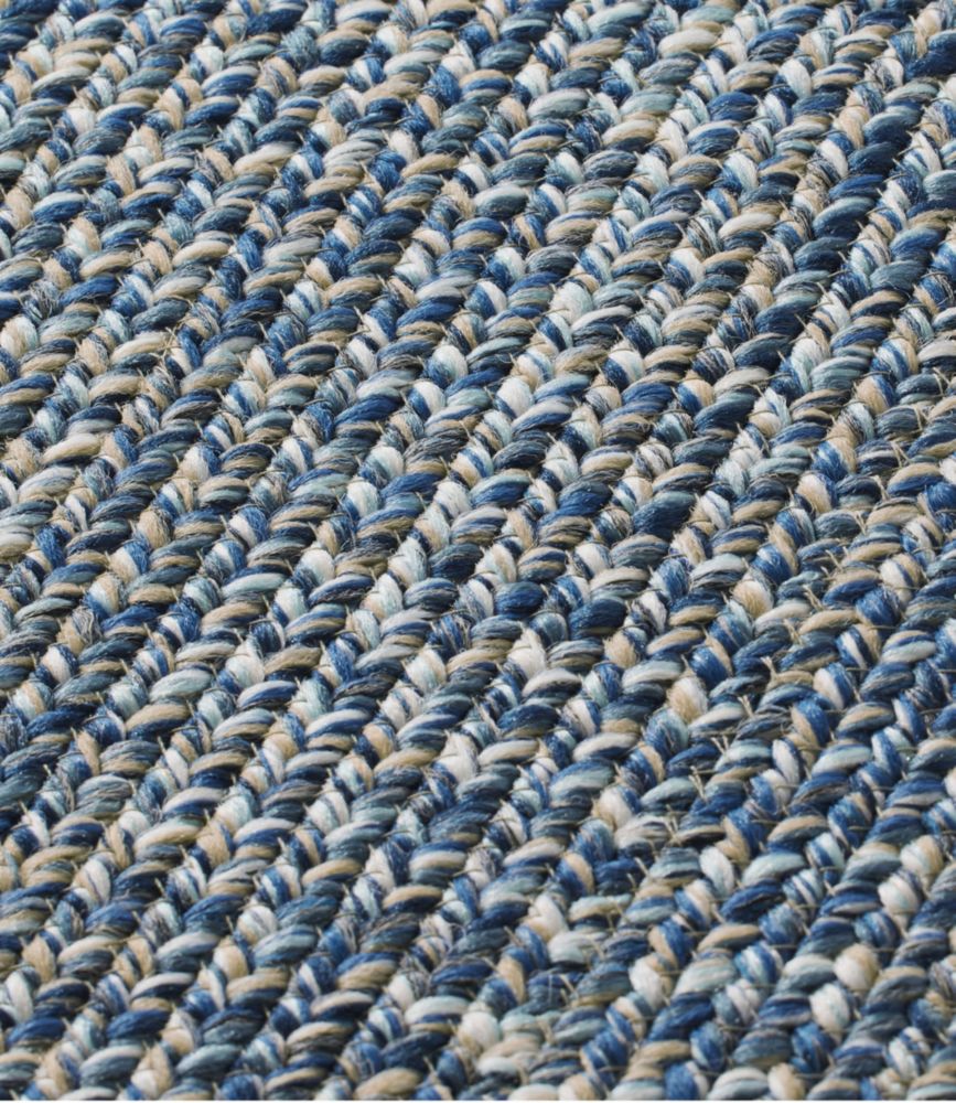 All-Weather Braided Rug, Concentric Pattern Rectangular - US 4057