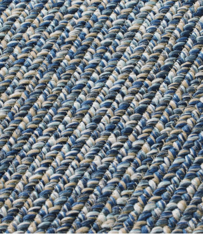 All-Weather Braided Rug, Concentric Pattern Rectangular - US 4057