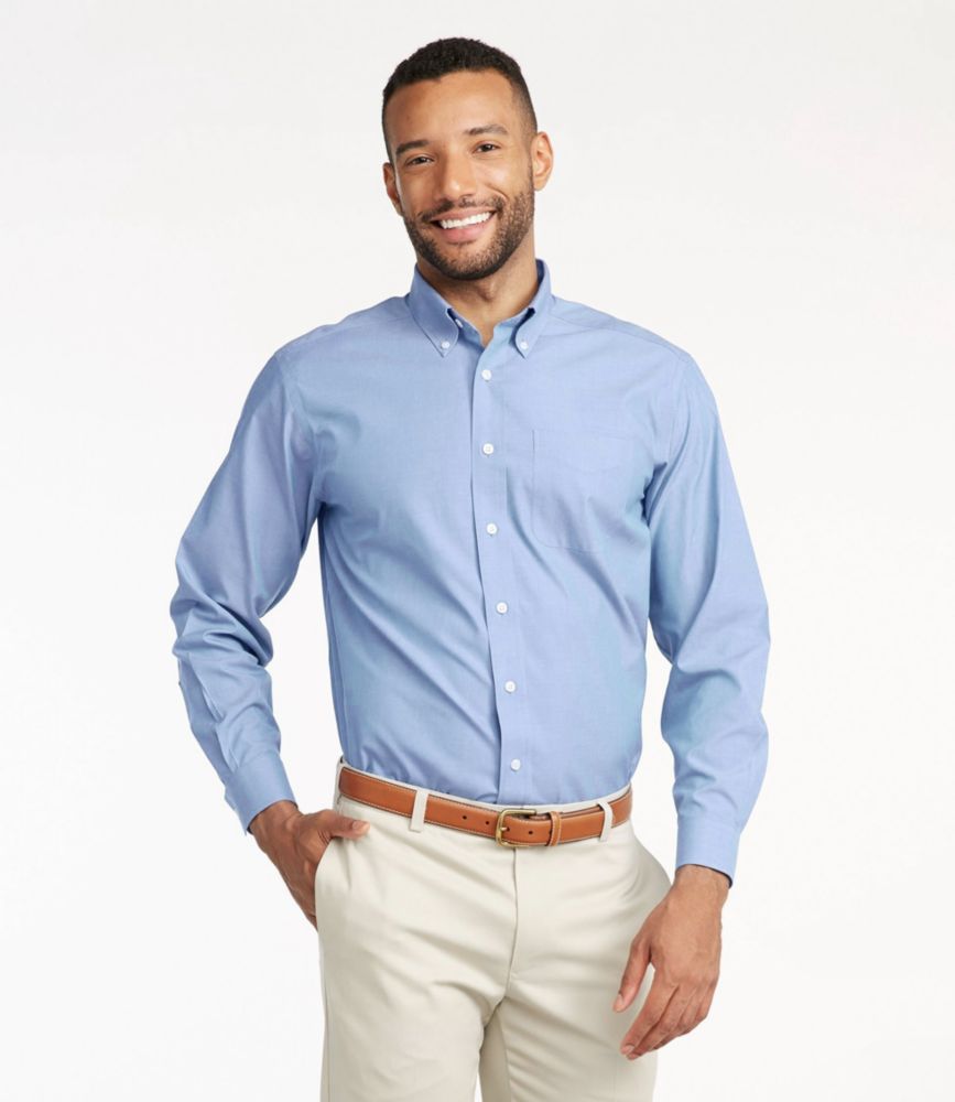 Men's Wrinkle-Free Pinpoint Oxford Cloth Shirt, Traditional Fit - US 5022