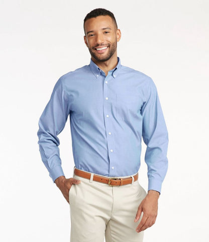 Men's Wrinkle-Free Pinpoint Oxford Cloth Shirt, Traditional Fit - US 5022