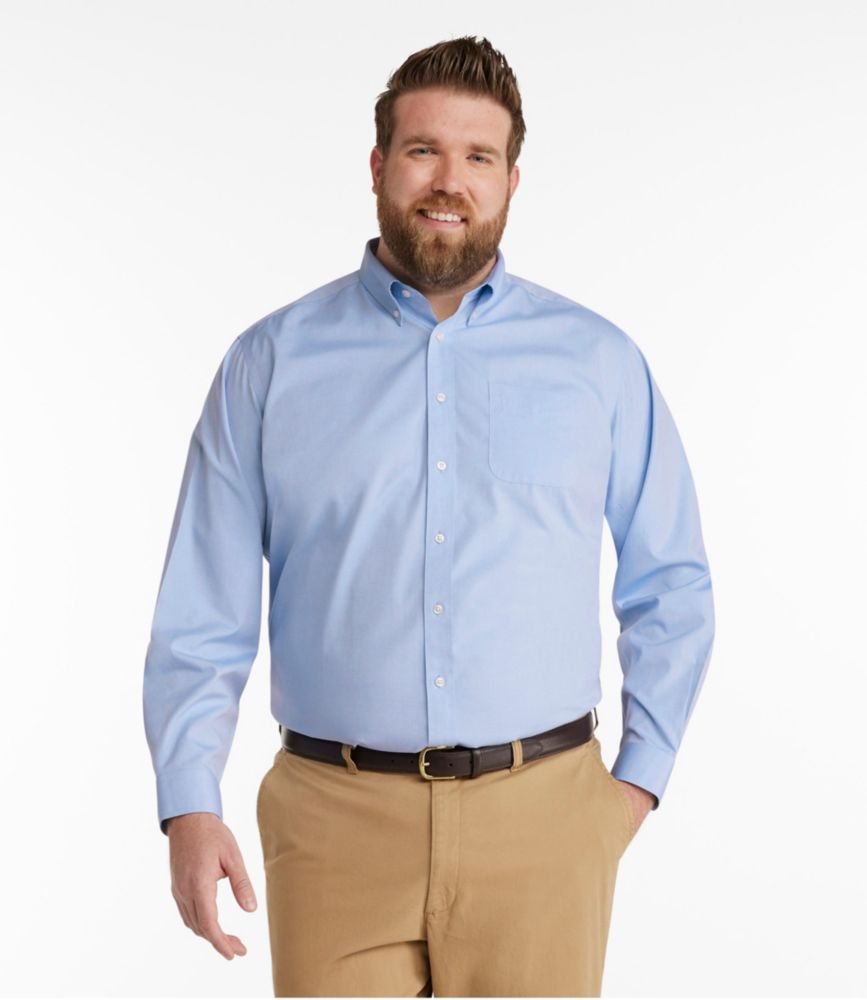 Men's Wrinkle-Free Pinpoint Oxford Cloth Shirt, Traditional Fit - US 5022