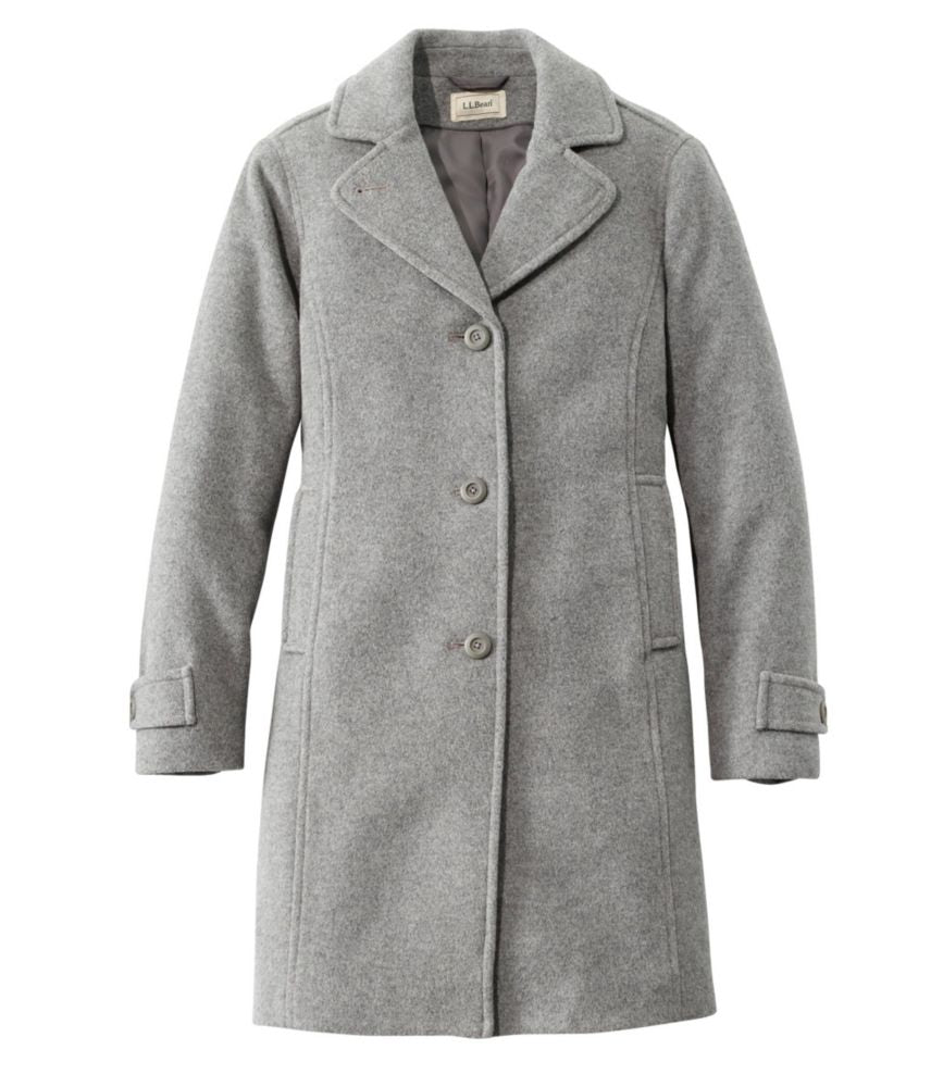 Women's Classic Lambswool Polo Coat, Three-Quarter Length - US 3364