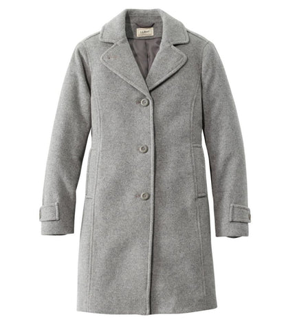 Women's Classic Lambswool Polo Coat, Three-Quarter Length - US 3364