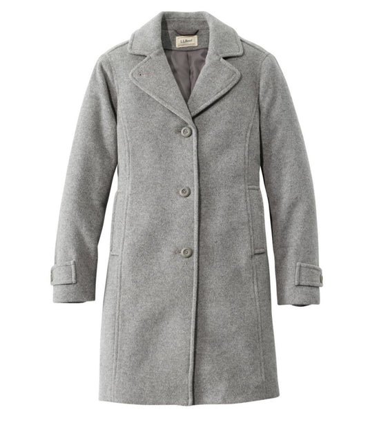 Women's Classic Lambswool Polo Coat, Three-Quarter Length - US 3364