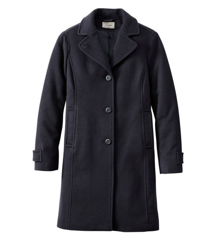 Women's Classic Lambswool Polo Coat, Three-Quarter Length - US 5467