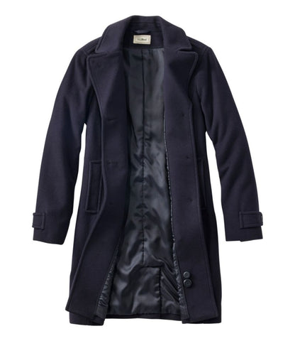 Women's Classic Lambswool Polo Coat, Three-Quarter Length - US 5467