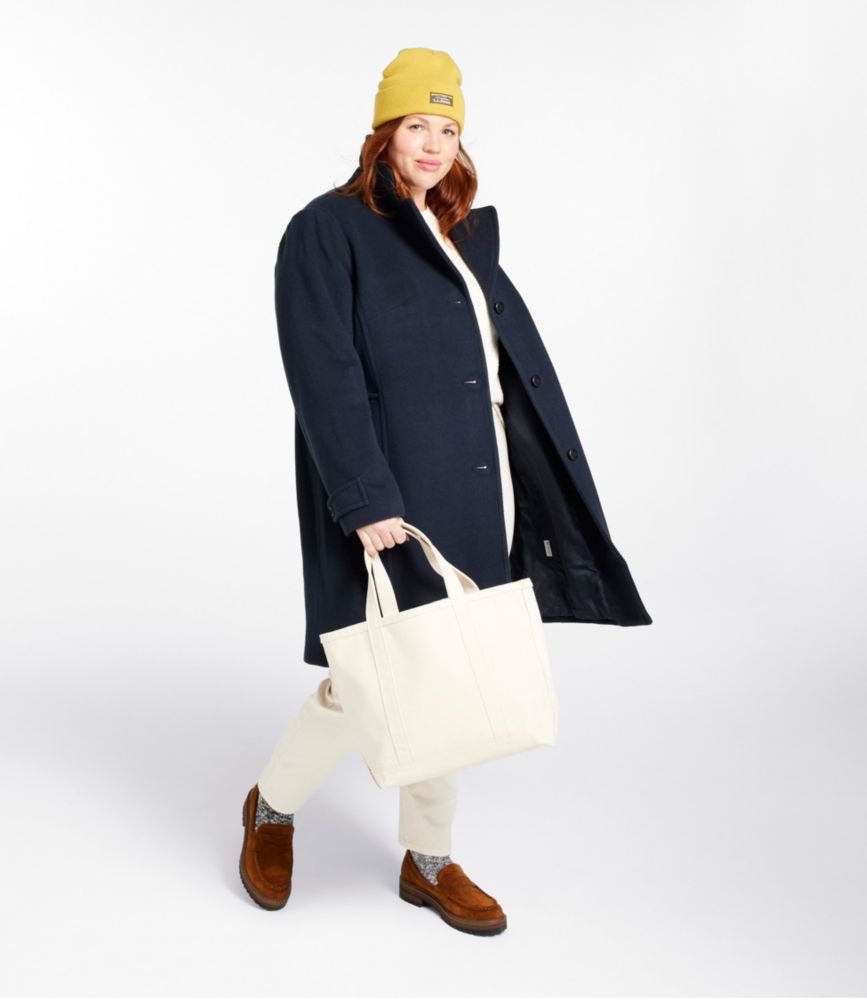 Women's Classic Lambswool Polo Coat, Three-Quarter Length - US 5467