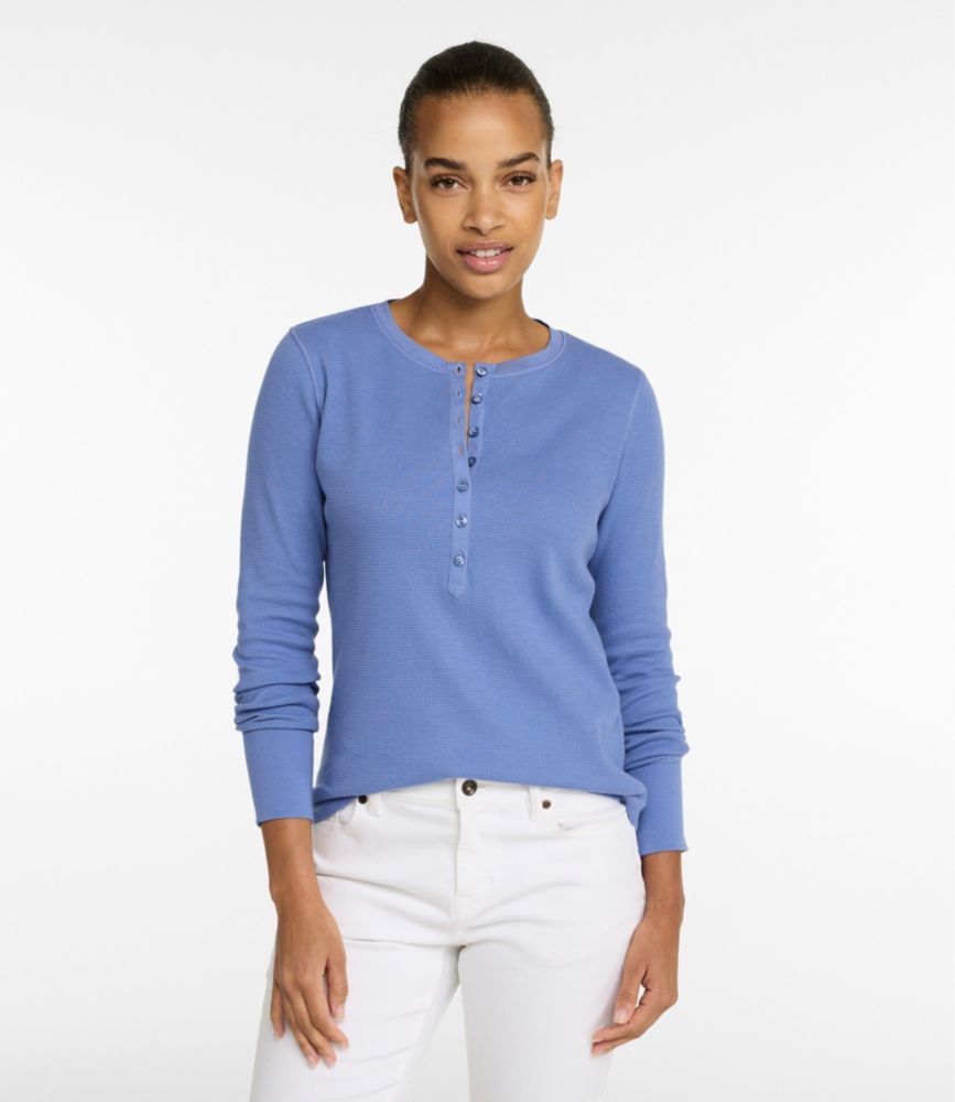 Women's Waffle-Knit Henley - US 2622
