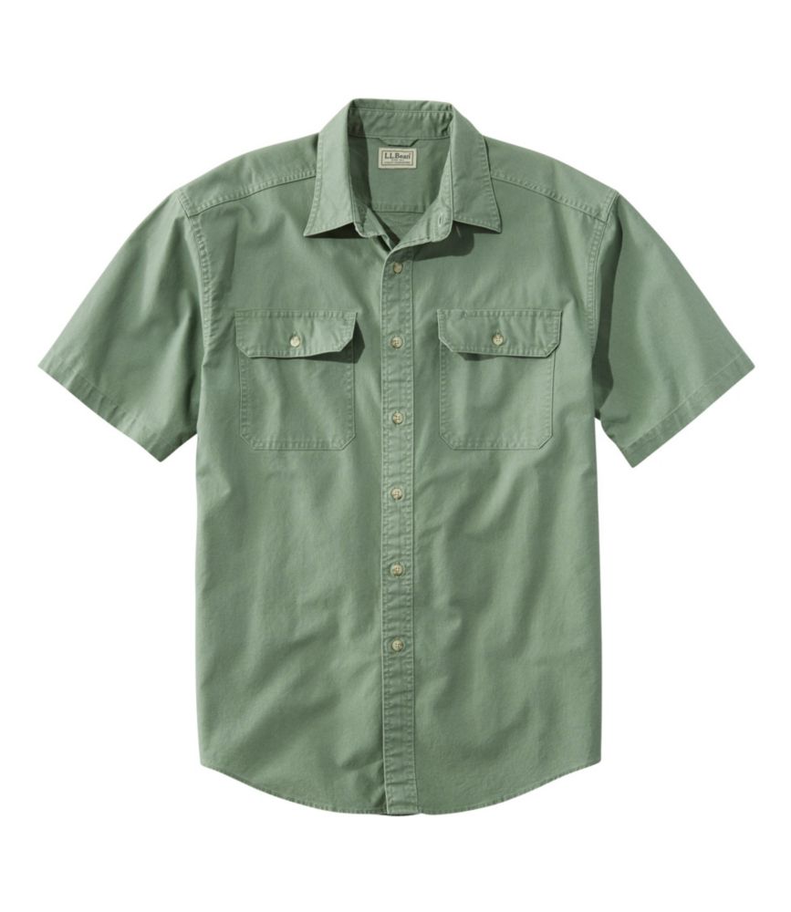 Men's Sunwashed Canvas Shirt, Traditional Fit Short-Sleeve - US 4096