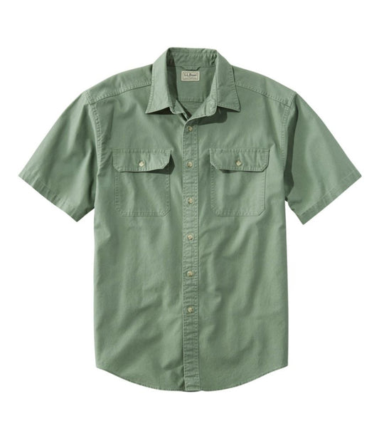 Men's Sunwashed Canvas Shirt, Traditional Fit Short-Sleeve - US 4096