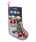 Christmas Needlepoint Stocking, Cotton - US 8721