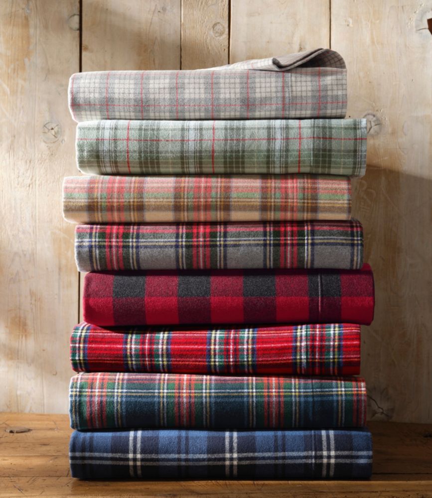 Heritage Chamois Flannel Sheet Collection, Plaid - US 4154