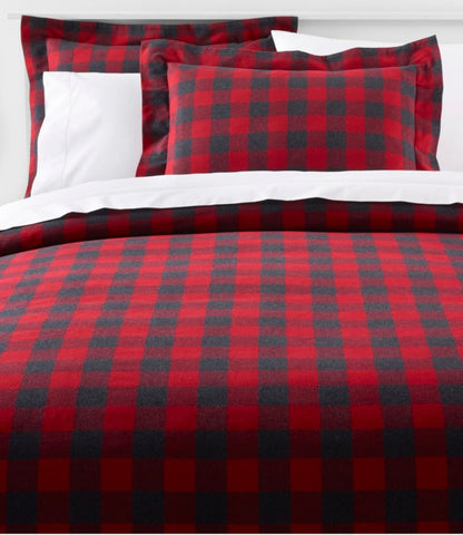 Heritage Chamois Flannel Comforter Cover Collection, Plaid - US 4031