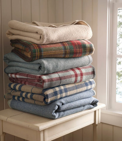 Washable Wool Blanket, Herringbone - US 5807