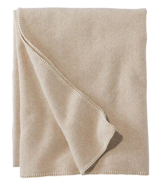 Washable Wool Blanket, Herringbone - US 3940