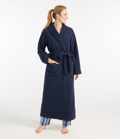 Women's Winter Fleece Robe, Wrap-Front - US 1828