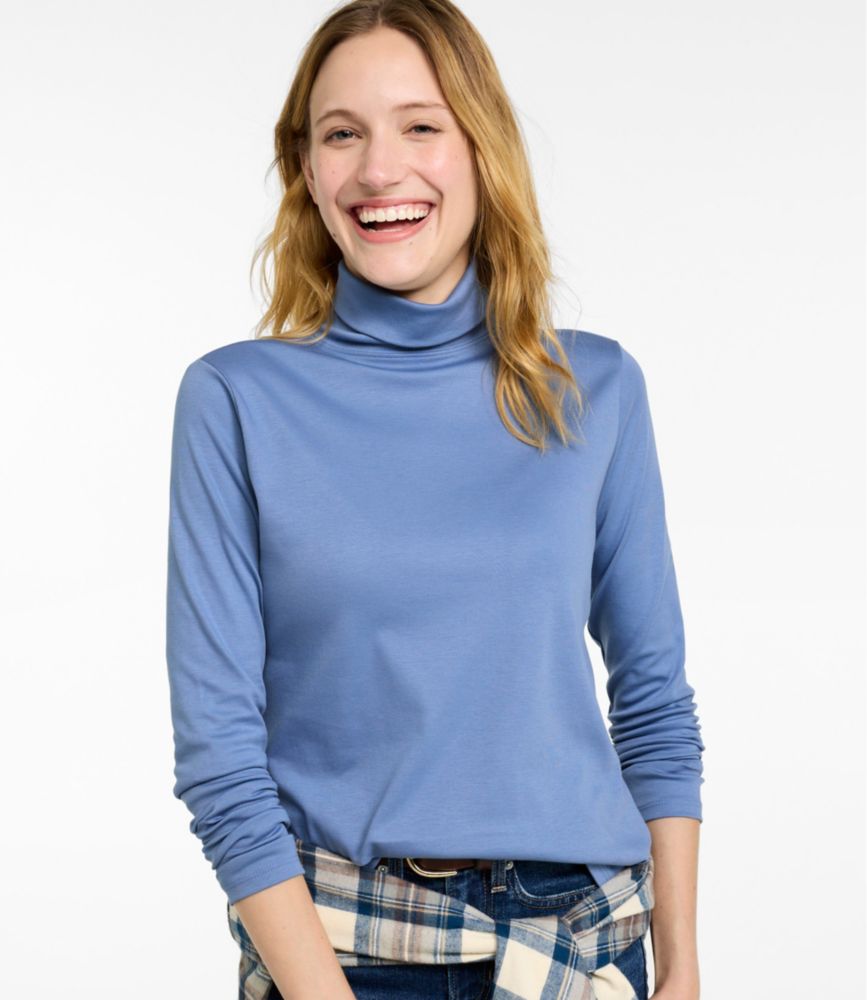 Women's Pima Cotton Turtleneck, Long-Sleeve - US 5186