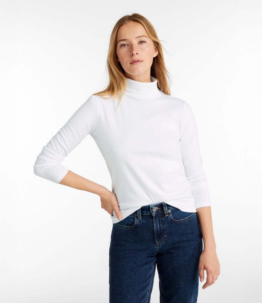 Women's Pima Cotton Turtleneck, Long-Sleeve - US 8426