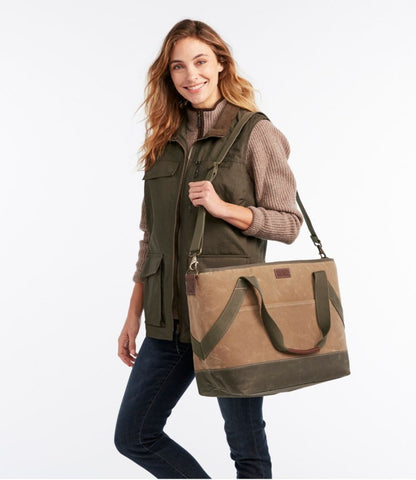 Insulated Waxed-Canvas Tote, Large - US 5234