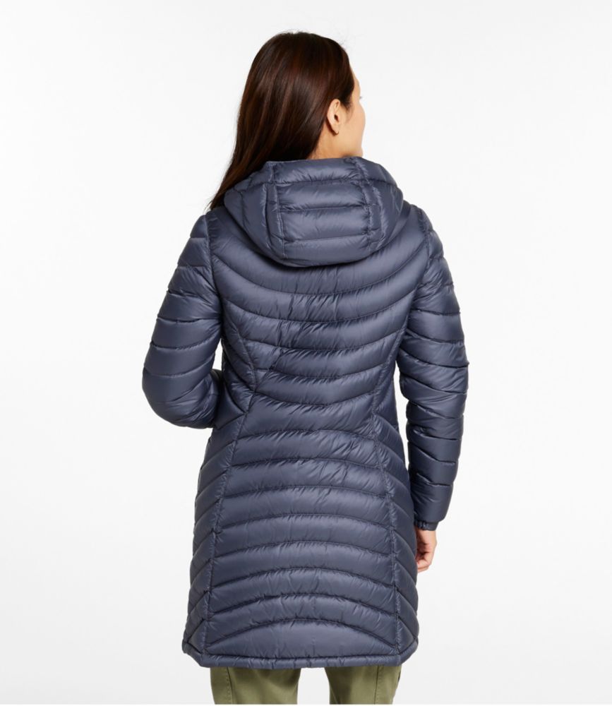 Women's Ultralight 850 Down Hooded Coat, Three-Quarter Length - US 3959
