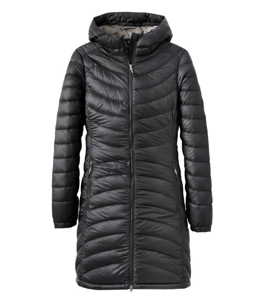 Women's Ultralight 850 Down Hooded Coat, Three-Quarter Length - US 4823