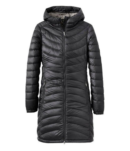 Women's Ultralight 850 Down Hooded Coat, Three-Quarter Length - US 4823
